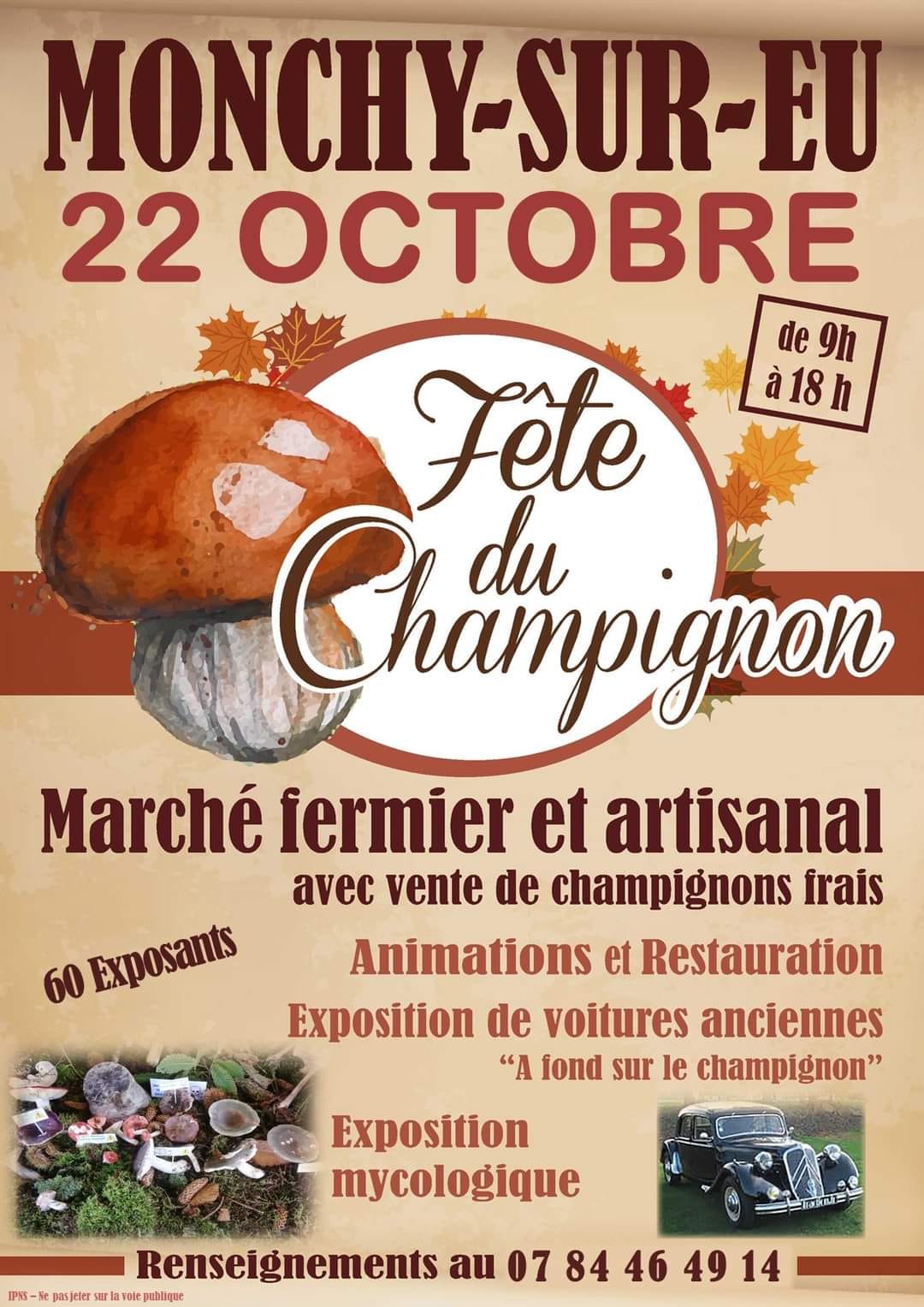 Fête du Champignon à Monchy sur Eu le 22 octobre 2023